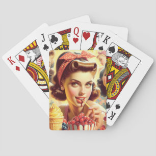 Retro Candy Girls Playing Cards