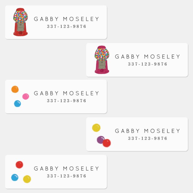 Retro Candy Gumball Machine Personalised Kids' (Group)