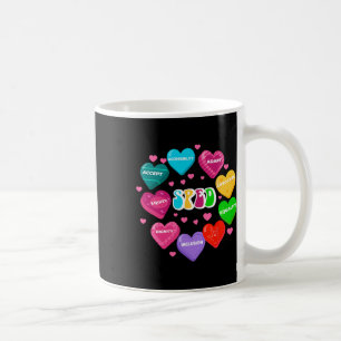 Retro Candy Heart Special Education Sped Teacher V Coffee Mug
