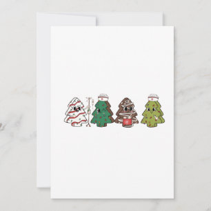 Retro Candy Tree Christmas Pink Bow Coquette Thank You Card