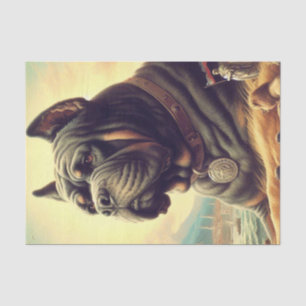 Retro Cane Corso Painting Tissue Paper