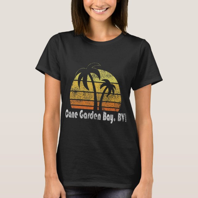Retro Cane Garden Bay British Virgin T-Shirt (Front)