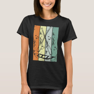 Retro Canoeing Paddle Paddling Canoeist Kayak Kaya T-Shirt