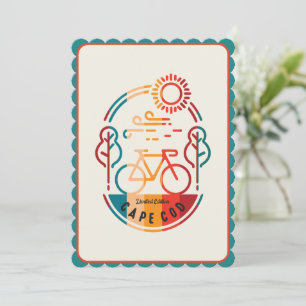 Retro Cape Cod Bike Trail Invitation