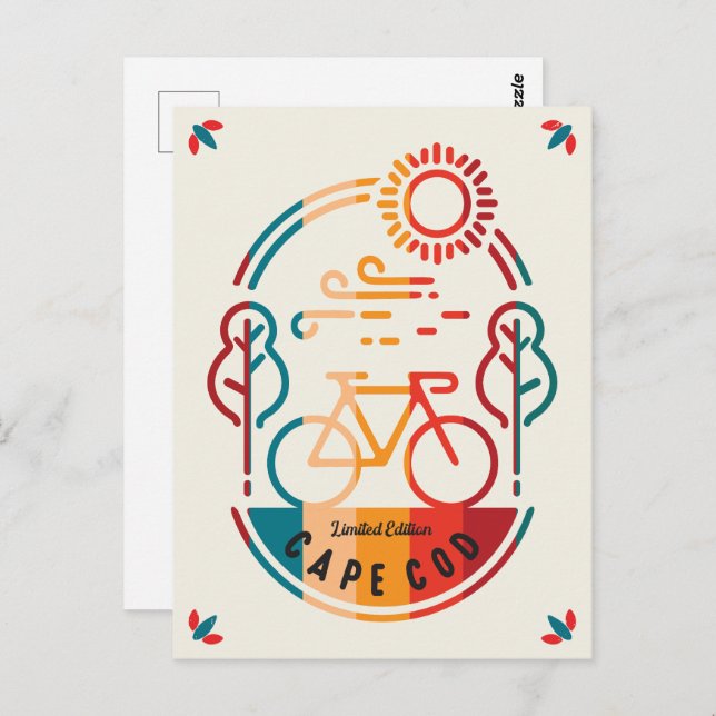 Retro Cape Cod Bike Trail Postcard (Front/Back)
