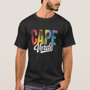 Retro Cape Verde Summer Beach at the Design T-Shirt