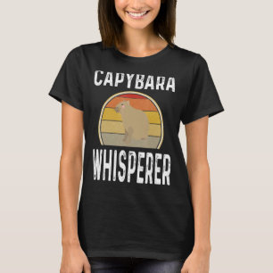 Retro Capybara Whisperer  Animal  Sunset T-Shirt