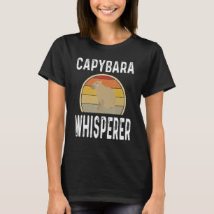 Retro Capybara Whisperer  Animal  Sunset T-Shirt