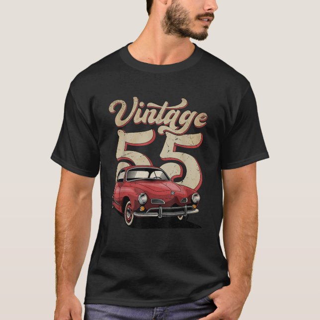 Retro Car 1955 Chevys Bel Air Graphic Tees Men Vin (Front)