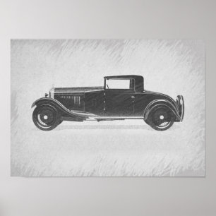 Retro Car Artwork Poster