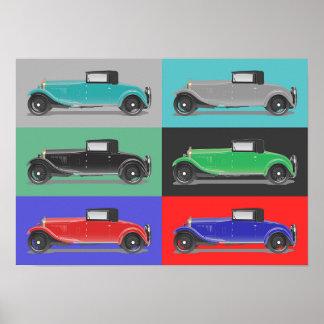 Retro Car Artwork Poster