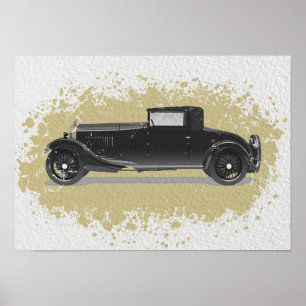 Retro Car Artwork Poster