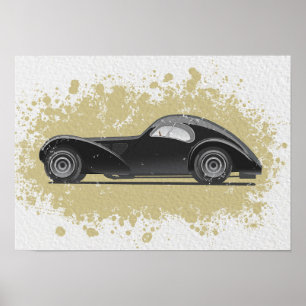 Retro Car Artwork Poster