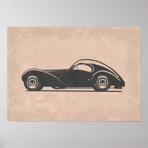 Retro Car Artwork Poster