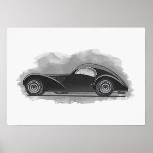 Retro Car Artwork Poster