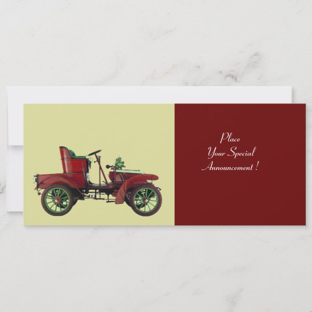 RETRO CAR , AUTO RESTORATION , ANNOUNCEMENT (Front)
