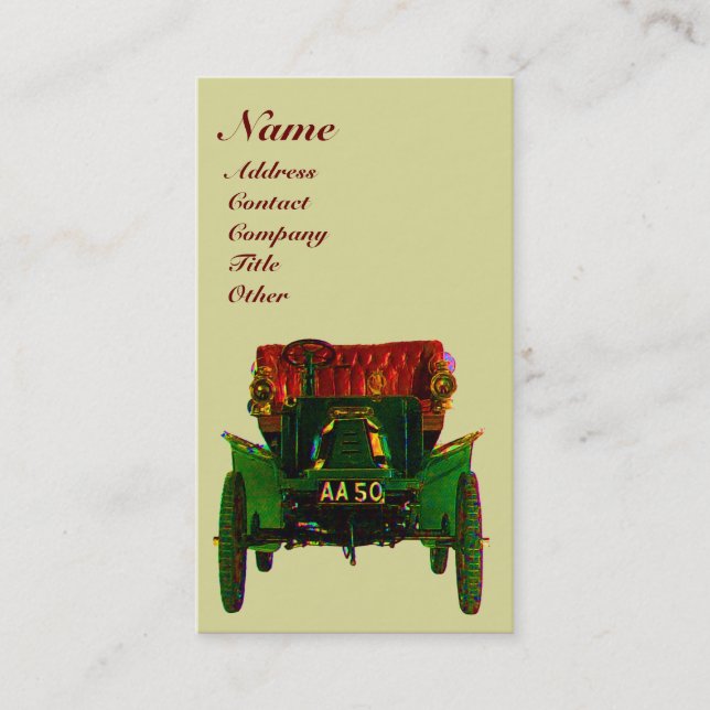 RETRO CAR - AUTOMOTIVE BUSINESS CARD (Front)