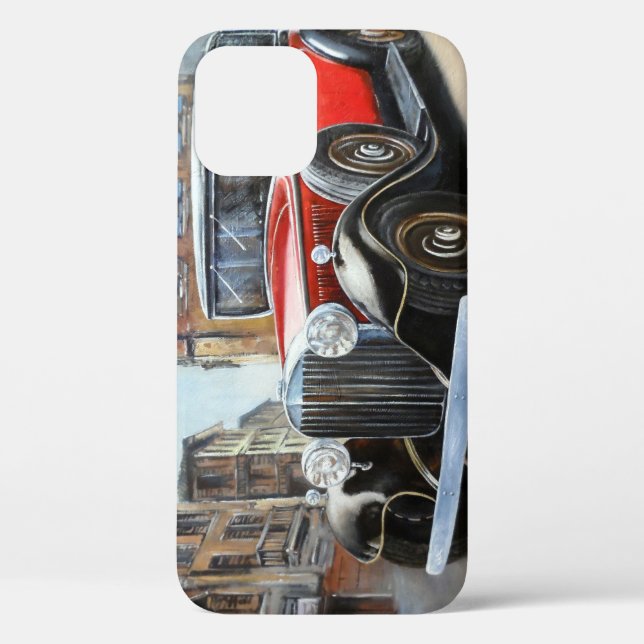 Retro Car Old City Painting Case-Mate iPhone Case (Back)