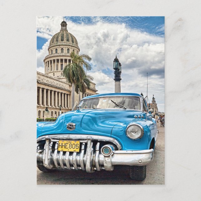 Retro car postcard (Front)