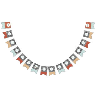 Retro Car theme Growing Up Two Fast Bunting Flags