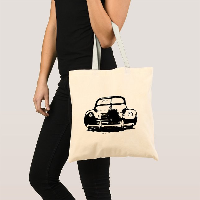 Retro Car Tote Bag (Creator Uploaded)