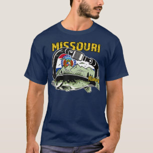 Retro Carabiner Missouri Fishing  T-Shirt