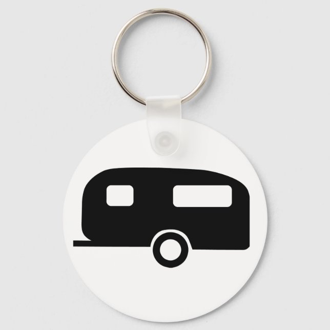 Retro Caravan Key Ring (Front)