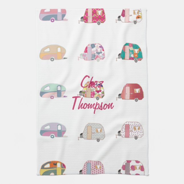 Retro Caravan Owner's Kitchen Towels (Vertical)