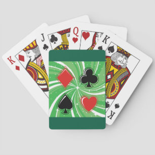 Retro Card Suits Vibrant Red and Black