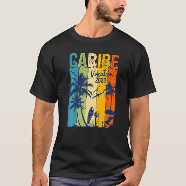 Retro Caribe 2023 Caribe Family Vacation Group Pre T-Shirt (Front)