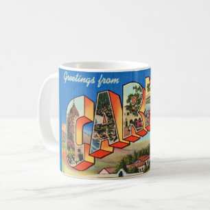 Retro Carmel California Greeting Mug