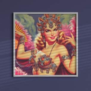 Retro Carnival Pin-up Poster