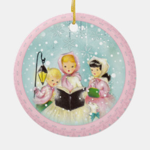 Retro Carolers Christmas Holiday Tree Ornament