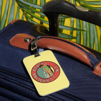 Retro Carolina Beach Roundel Luggage Tag