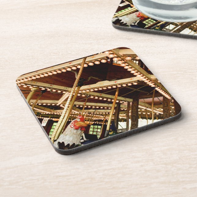 Retro Carousel Rooster Coaster (Left Side)