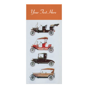 RETRO CARS 2- Auto repair automotive brown Rack Card