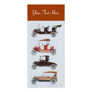 RETRO CARS 2- Auto repair automotive brown Rack Card