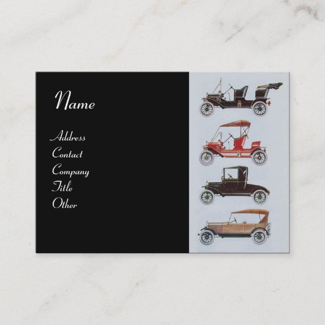 RETRO CARS 2- Auto repairs, automotive Business Card (Front)