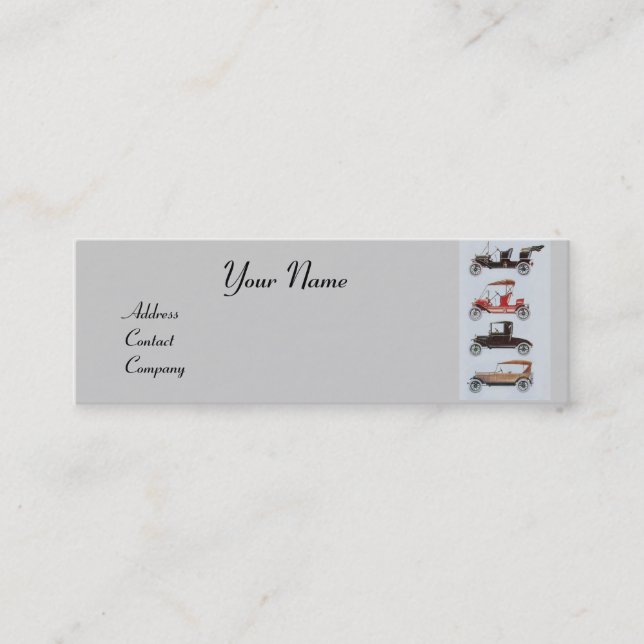 RETRO CARS 2- Auto repairs, automotive Mini Business Card (Front)