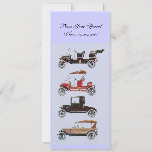 RETRO CARS 2 , AUTO RESTORATION ,blue Announcement (Front)