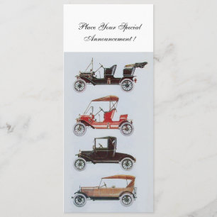 RETRO CARS 2 , AUTO RESTORATION ,blue white Announcement