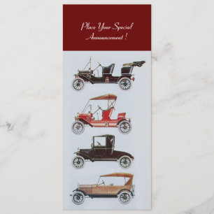 RETRO CARS 2 , AUTO RESTORATION ,blue white Announcement