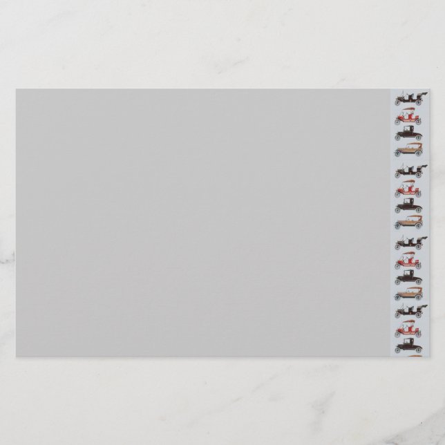 RETRO CARS 2 , AUTO RESTORATION grey red grey Stationery (Front)