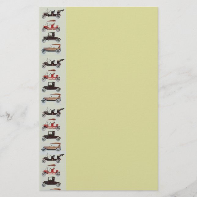 RETRO CARS 2  AUTO RESTORATION grey red yellow Stationery (Front)