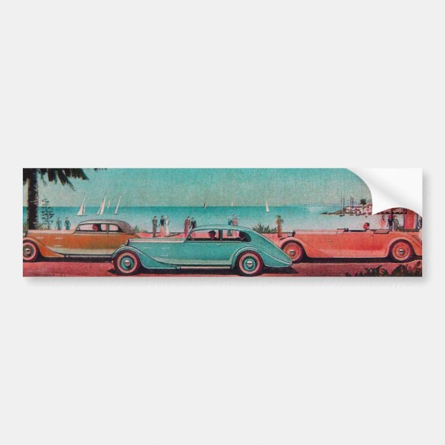 RETRO CARS - Auto repair automotive Bumper Sticker (Front)