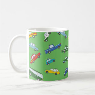 Retro Cars: Cute Hand-Drawn Pattern Coffee Mug