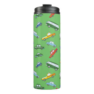 Retro Cars: Cute Hand-Drawn Pattern Thermal Tumbler
