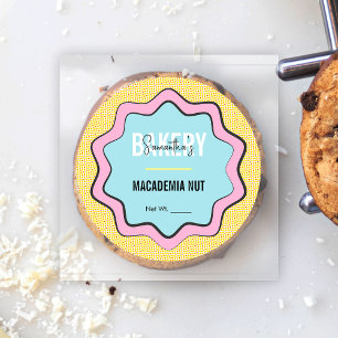 Retro Cartoon Colourful Trendy Fun Catering Cupcak Classic Round Sticker