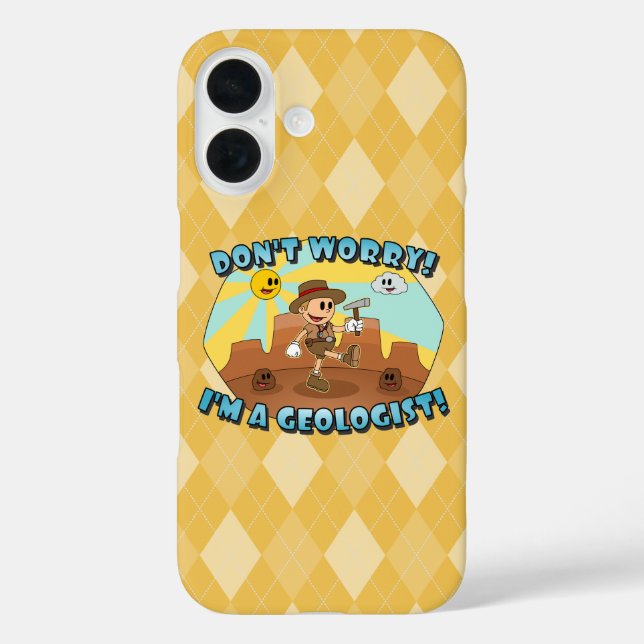 Retro Cartoon- Don't Worry; I'm a Geologist! Case-Mate iPhone Case (Back)