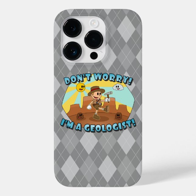 Retro Cartoon- Don't Worry; I'm a Geologist! Case-Mate iPhone Case (Back)